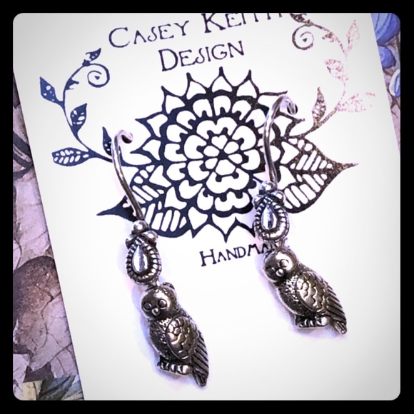 Silver Owl Earrings